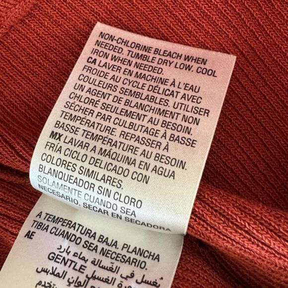 Bar III X-Large Mini Sweater Skirt Stretch Elastic Waist Terra Cotta New - Picture 5 of 5